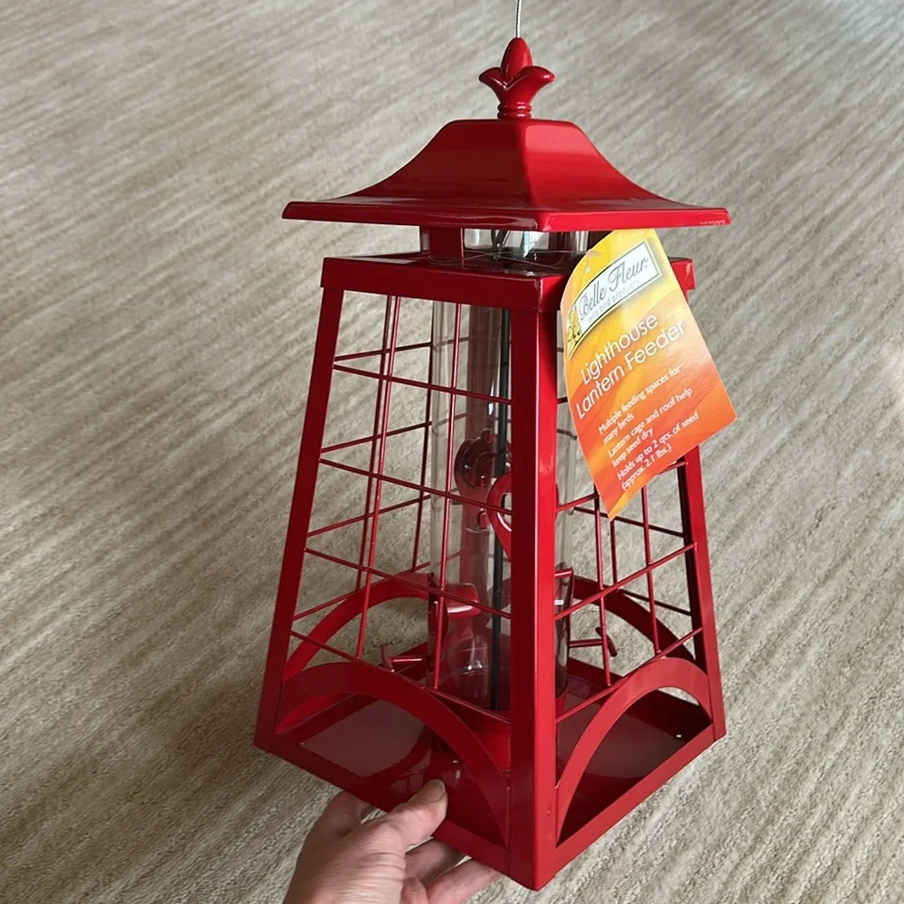 Hiatt Manufacturing Large Lighthouse Lantern Bird Feeder (50125) Red - Picture 4 of 16